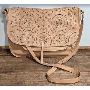 Nardelli Italian Leather Tan Perforated Satchel